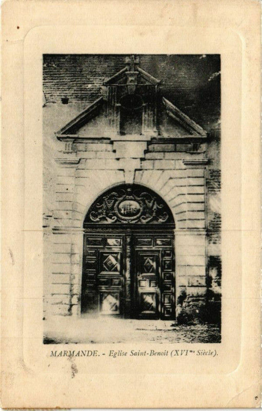 Carte postale ancienne Marmande - Eglise Saint-Benoit (Xvi siecle) à Marmande