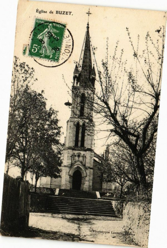 Carte postale ancienne Eglise de Buzet