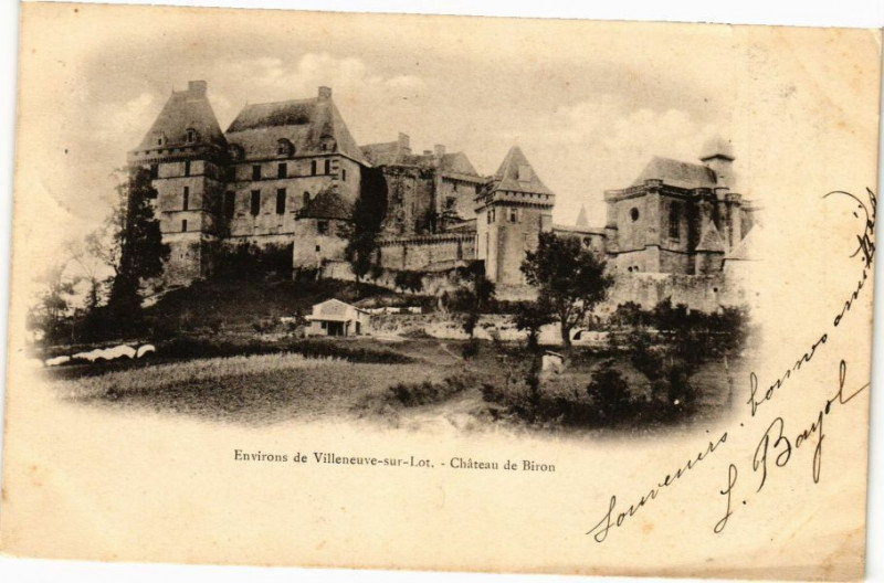Carte postale ancienne Chateau de Biron