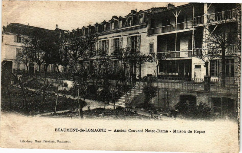 Carte postale ancienne Beaumont de Lomagne - Ancien Couvent N.-D.