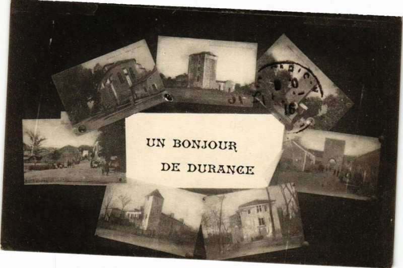 Carte postale ancienne Un Bonjour de Durance à Durance