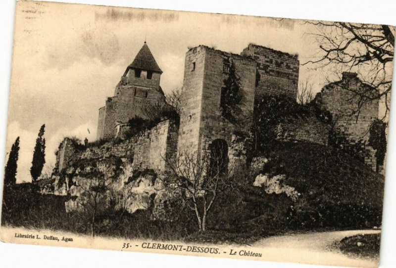 Carte postale ancienne Clermont-Dessous-Le Chateau à Clermont-Dessous