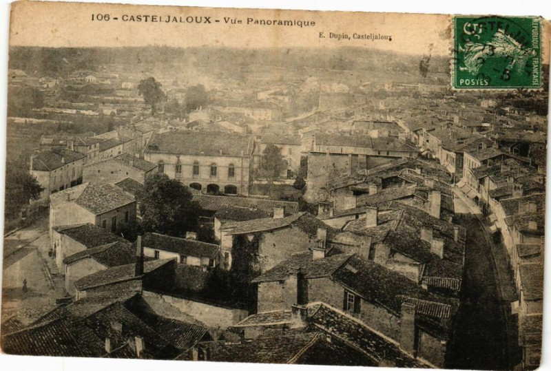 Carte postale ancienne Casteljaloux-Vue panoramique à Casteljaloux