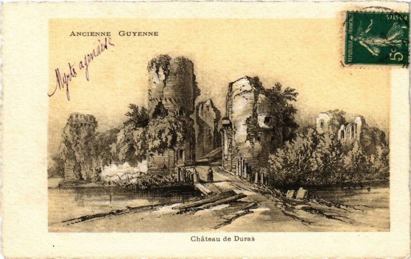 Carte postale ancienne Ancienne Guyenne-Chateau de Duras à Duras