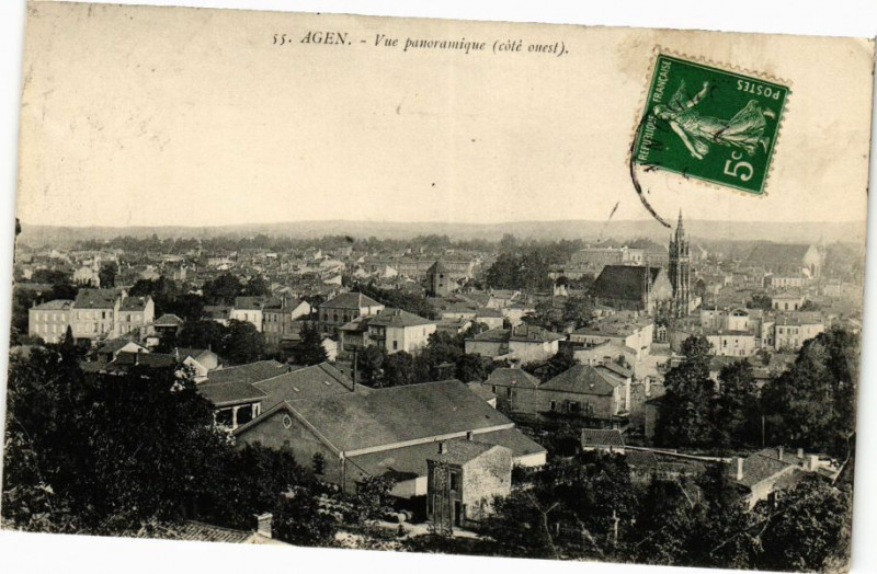 Carte postale ancienne Agen-Vue panoramique à Agen