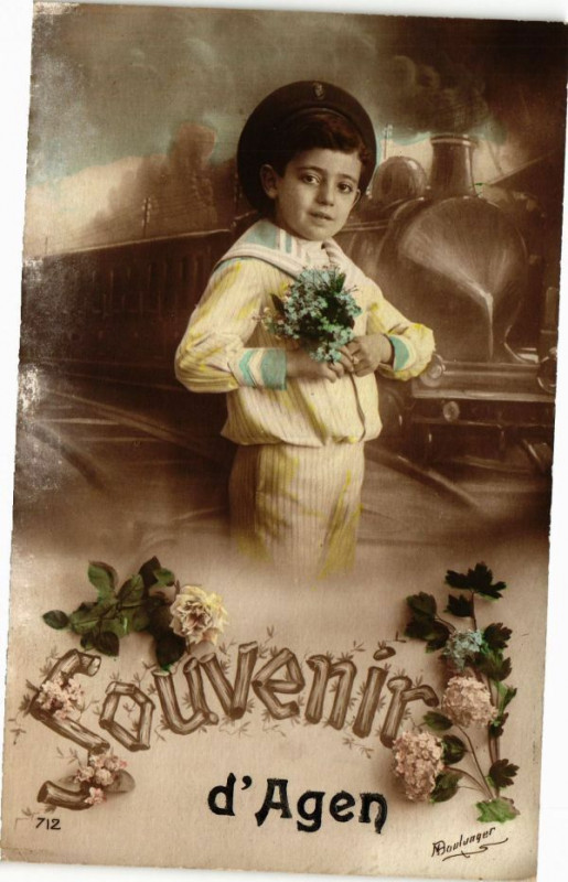 Carte postale ancienne Agen - Souvenir à Agen