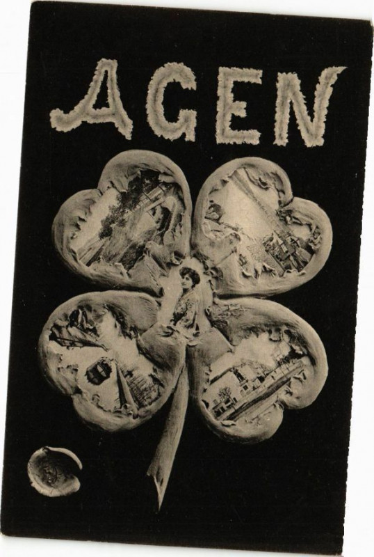Carte postale ancienne Agen - Souvenir à Agen