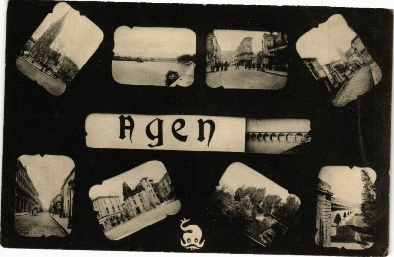 Carte postale ancienne Agen - Souvenir à Agen