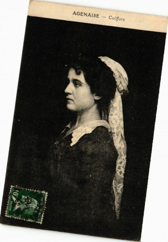 Carte postale ancienne AGENaise - Coiffure à Agen