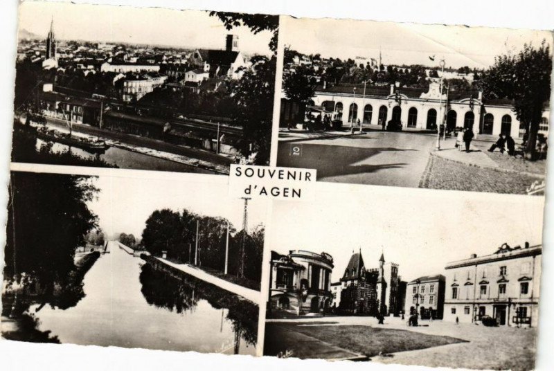 Carte postale ancienne Agen - Souvenir à Agen
