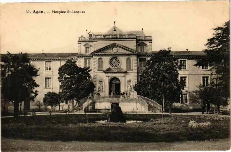 Carte postale ancienne Agen - Hospice Saint-Jacques à Agen