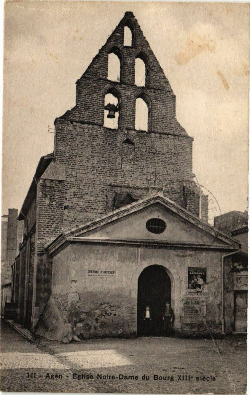 Carte postale ancienne Agen - Eglise N.-D. du Bourg à Agen