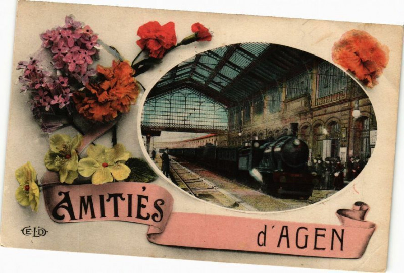 Carte postale ancienne Agen - Amities à Agen