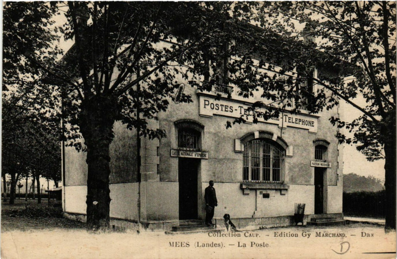 Carte postale ancienne Mees - Mées - La Poste - Landes à Mées