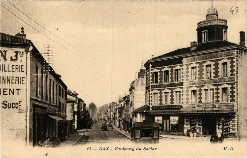 Carte postale ancienne Dax - Faubourg du Sablar à Dax