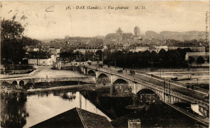 Carte postale ancienne Dax - Vue Generale à Dax