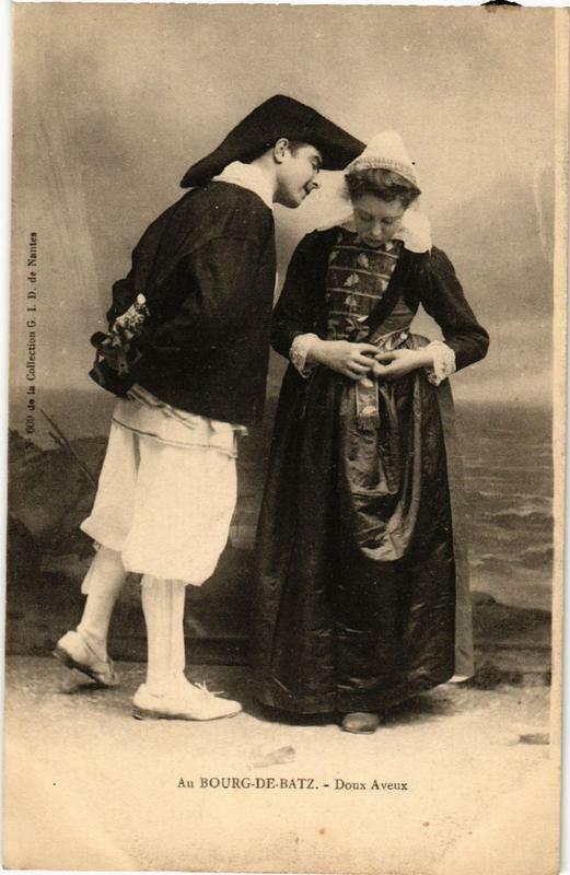 Carte postale ancienne An Bourg-de-Batz Doux Aveux