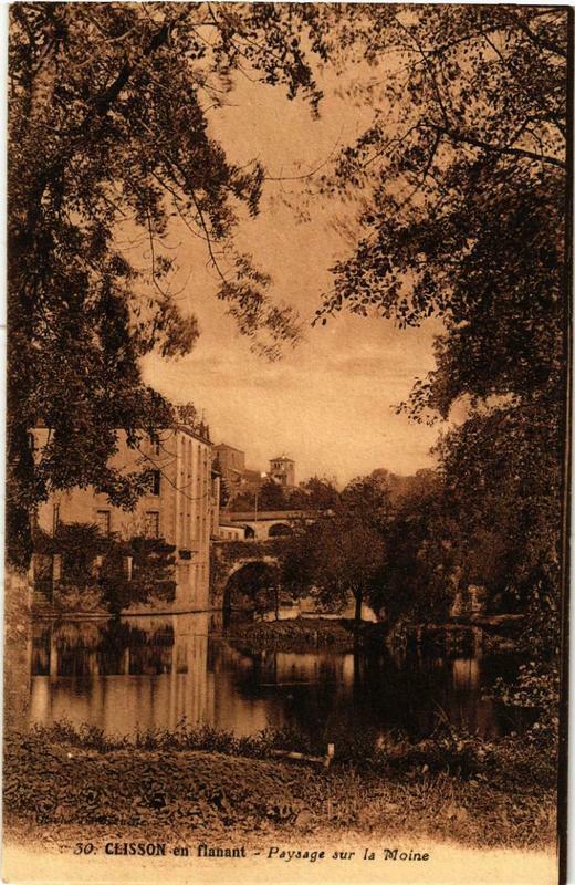 Carte postale ancienne Clisson en flanant - Paysage sur la Moine à Clisson