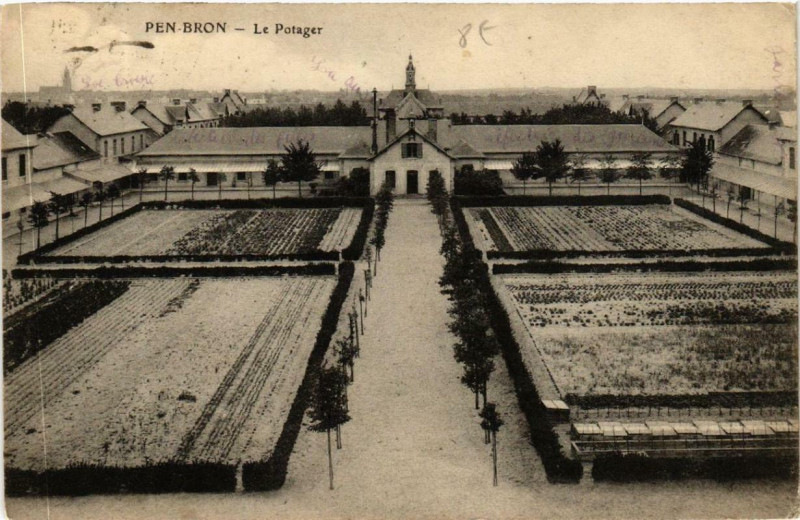 Carte postale ancienne Pen-Bron Le Potager