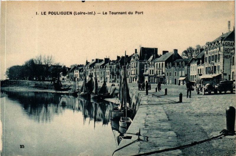 Carte postale ancienne Le Pouliguen Le Tournant du Port au Pouliguen