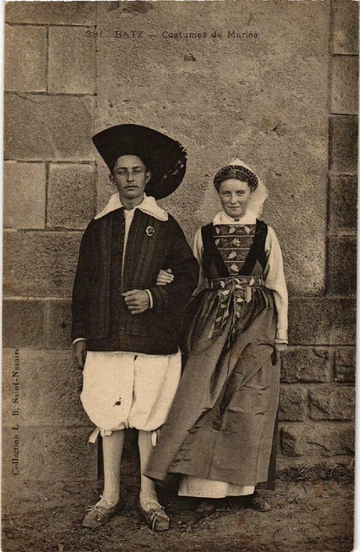 Carte postale ancienne Batz Costume de Maries