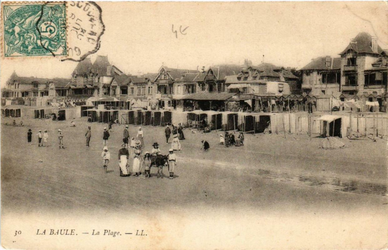 Carte postale ancienne La Baule La Plage