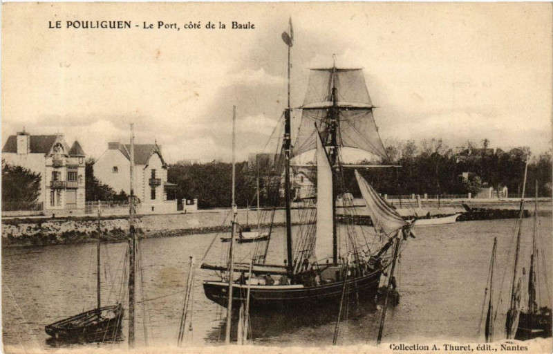 Carte postale ancienne Le Pouliguen Le Port, coté de La Baule au Pouliguen