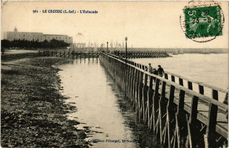 Carte postale ancienne Le Croisic L'Estacade au Croisic