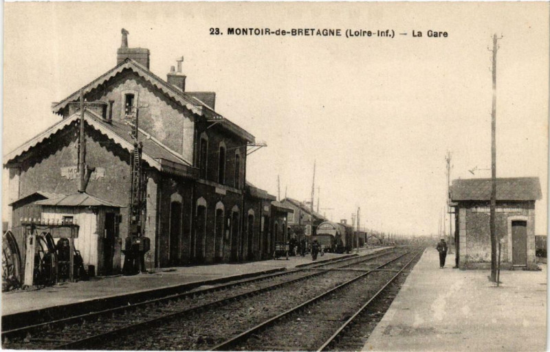 Carte postale ancienne Montoir-de-Bretagne La Gare à Montoir-de-Bretagne