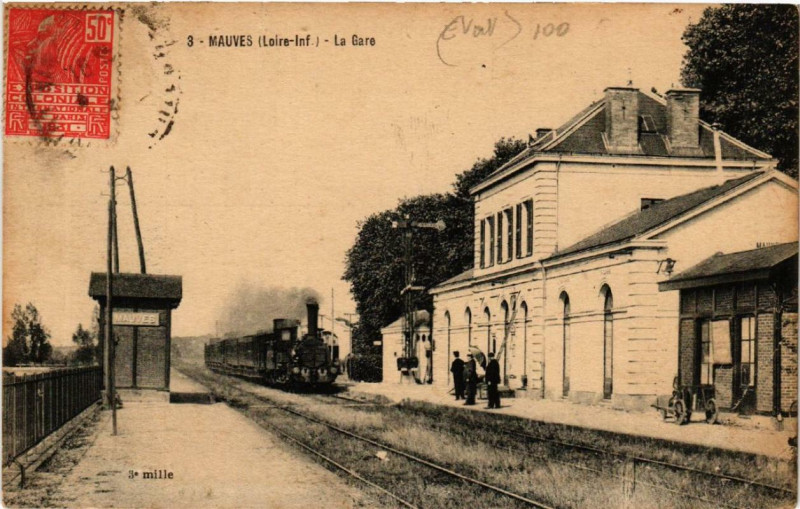 Carte postale ancienne Mauves La Gare