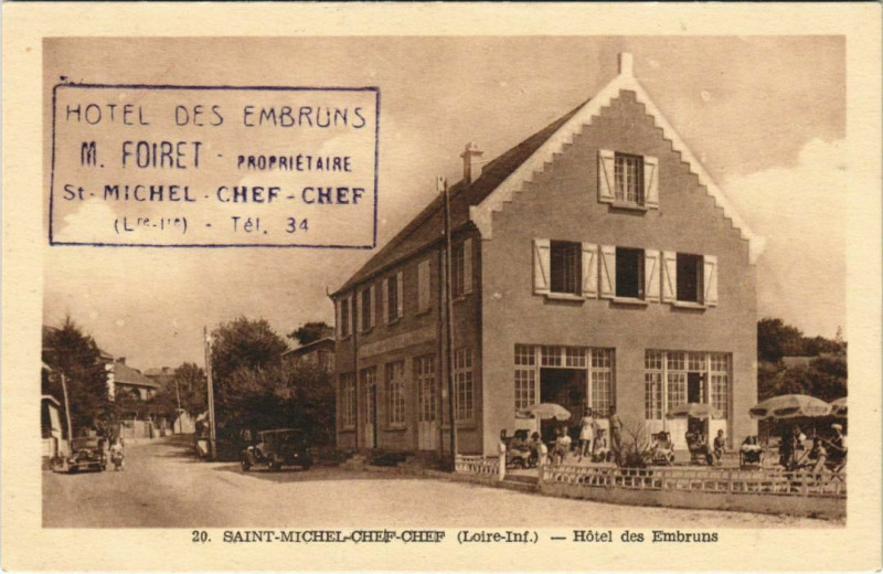 Carte postale ancienne Saint-Michel Chef Chef Hotel des Embruns à Saint-Michel-Chef-Chef