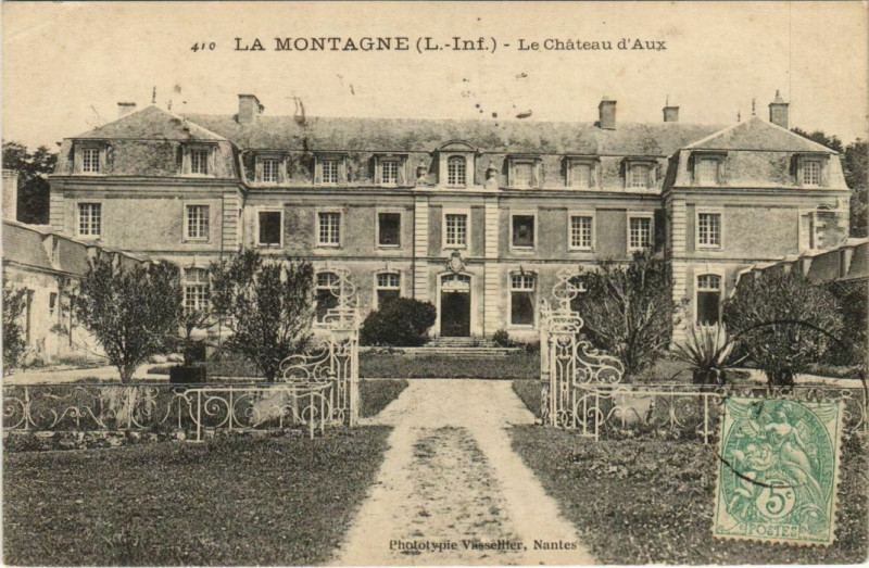 Carte postale ancienne La Montagne Le Chateau d'Aux à La Montagne