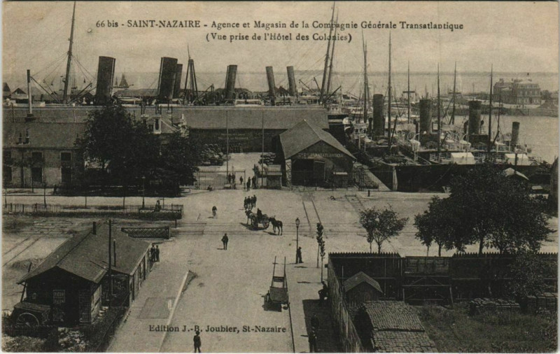 Carte postale ancienne Saint-Nazaire Agence Et Magasin de la Compagnie générale Transatlan à Saint-Nazaire