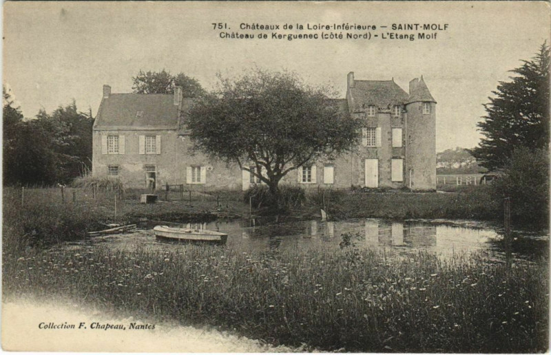 Carte postale ancienne Chateau de la Saint-Molf Chateau de Kerguenec (cote à Saint-Molf