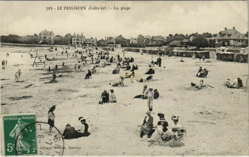 Carte postale ancienne Le Pouliguen La plage au Pouliguen