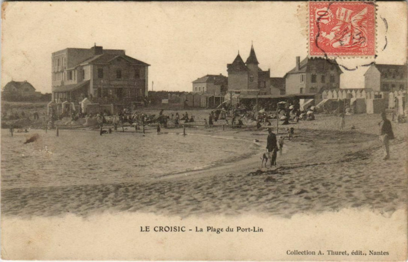 Carte postale ancienne Le Crosic La Plage du Port Lin