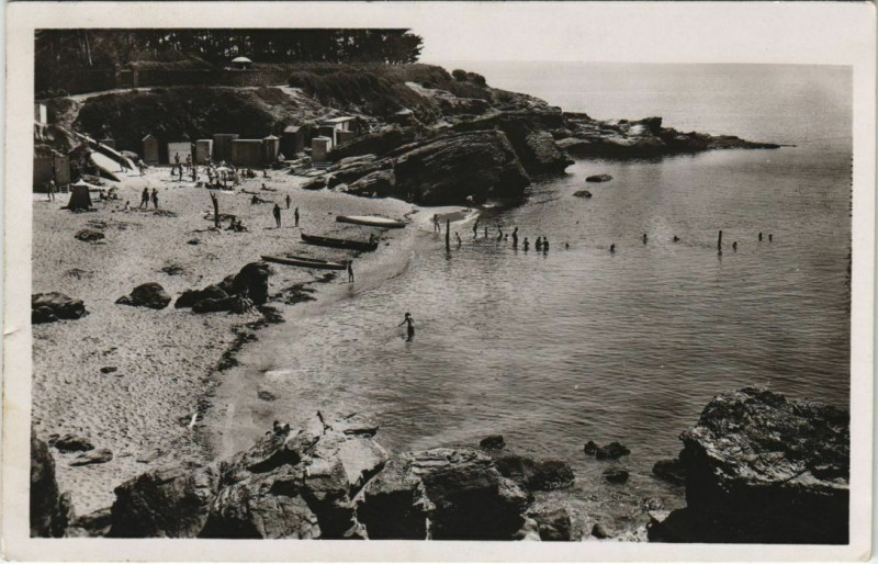 Carte postale ancienne Pornic La Plage de la Birochere à Pornic