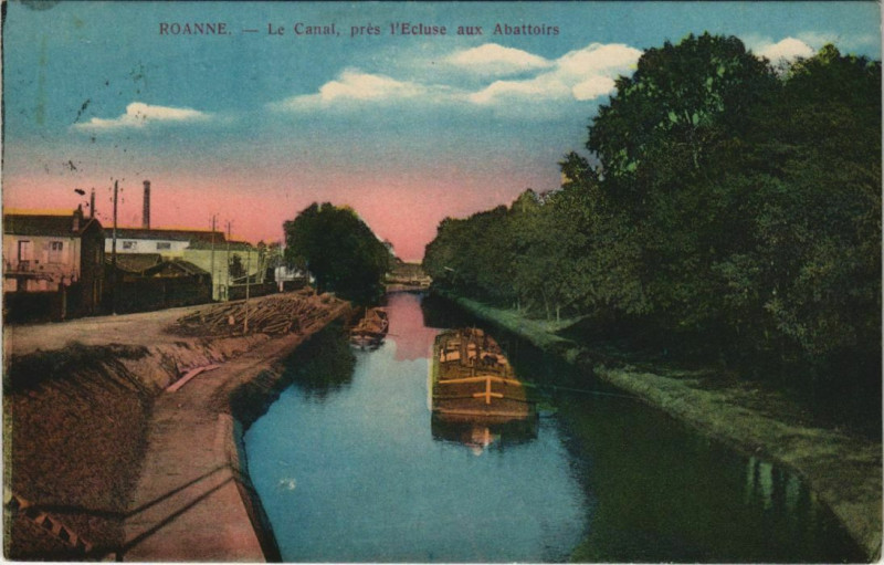 Carte postale ancienne Panne Le Canal Pres l'Ecluse aux Abattoirs