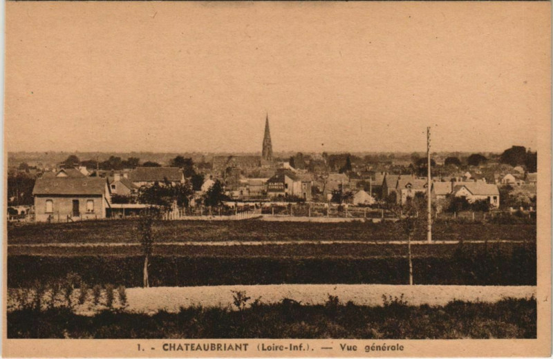 Carte postale ancienne Chateaubriant Vue générale à Châteaubriant