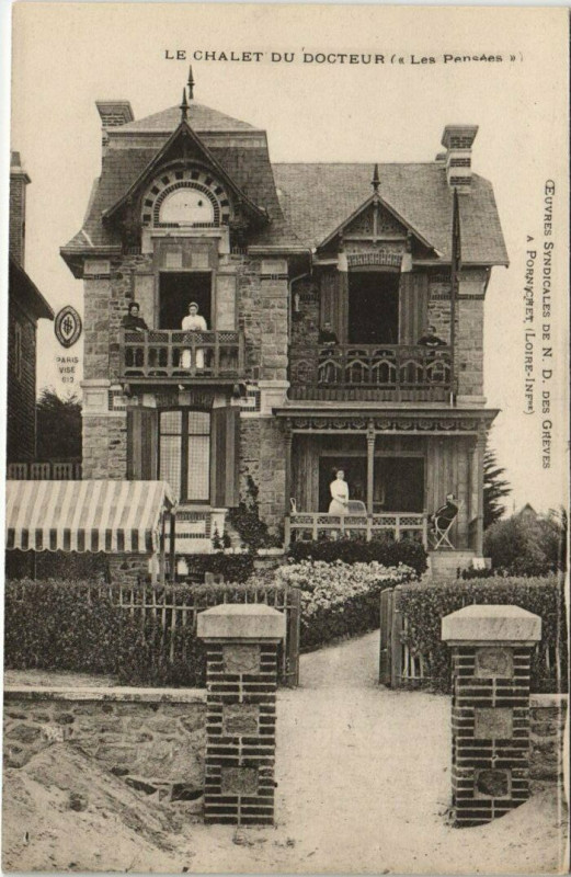 Carte postale ancienne La Chalet du Docteur (Les Pensées) à Pornichet