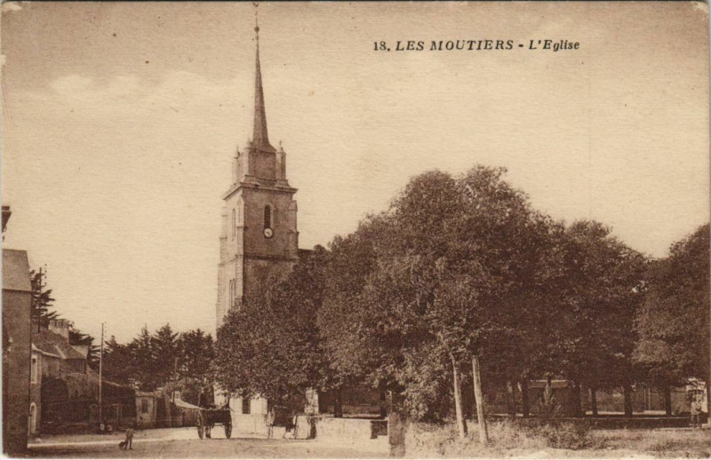 Carte postale ancienne Les Mouters L'Eglise