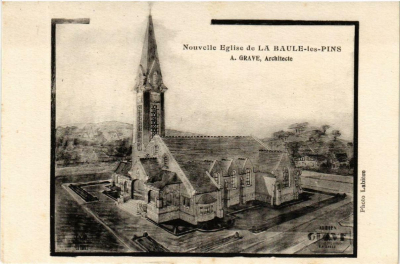 Carte postale ancienne La Baule-les-Pins Nouvelle Eglise