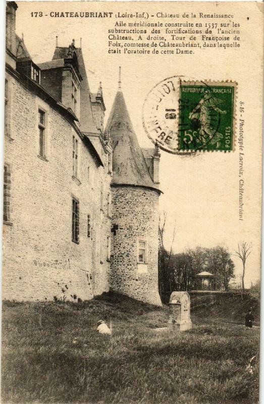 Carte postale ancienne Chateaubriant Chateau de la Renaissance à Châteaubriant