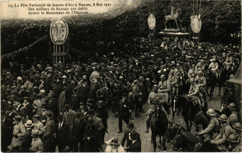 Carte postale ancienne Nantes Fete Nationale de Jeanne d'Arc 1921 à Nantes