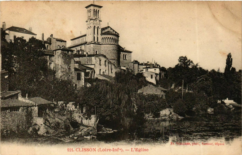 Carte postale ancienne Loire-Atlantique Clisson L'Eglise à Clisson