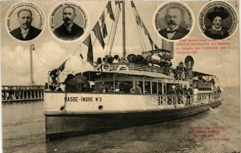 Carte postale ancienne VIIe Congres des Amicales d'Instituteurs Nantes à Nantes