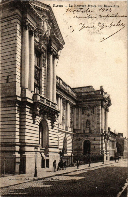 Carte postale ancienne Nantes - Le Nouveau Musee des Beaux-Arts à Nantes