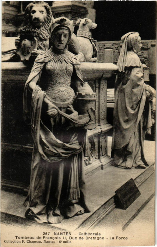 Carte postale ancienne Nantes - Cathedralle - Tombeau de Francois II, Duc de Bretagne - à Nantes