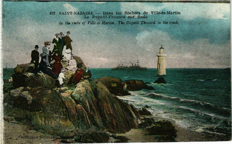 Carte postale ancienne Saint-Nazaire - Dans les Rochers de Ville-es-Martin - Le Dupetit.. à Saint-Nazaire