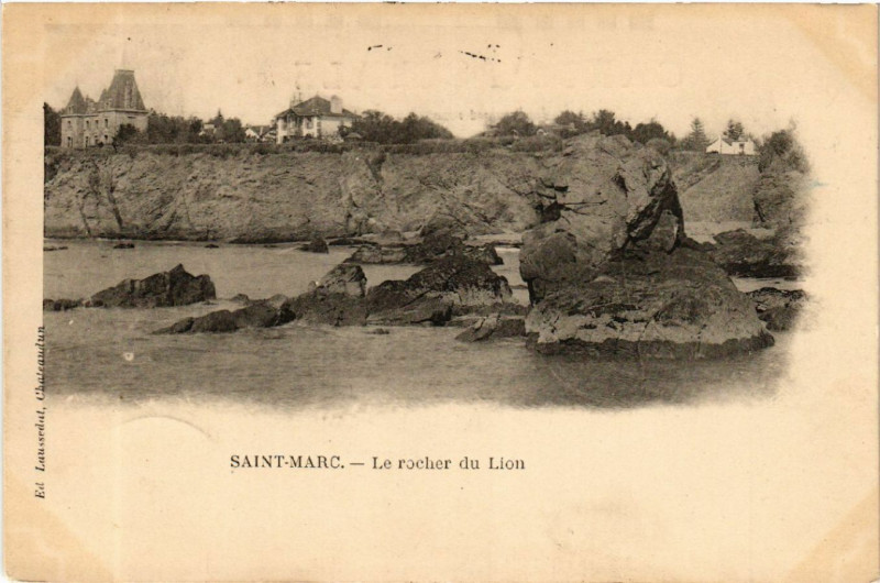 Carte postale ancienne Saint-Marc - Le rocher du Lion